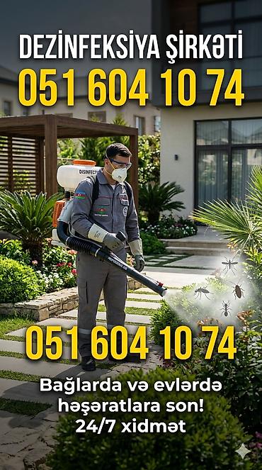 dəyə: Dezinfeksiya Şirkəti, Bakı 24/7 | Həşəratlara Son | 051 604 10 74 - — 1