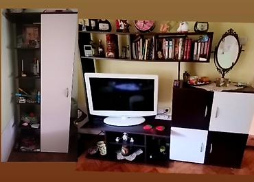 namestaj za decu: Dnevni regalski set – tamno braon/bela kombinacija - Modularni set za — 1