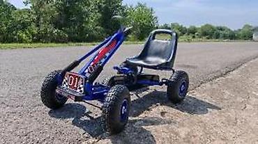 Dečije sportske igračke: Dečji pedalan karting „01“ - Robusna metalna konstrukcija - Podesivo — 18