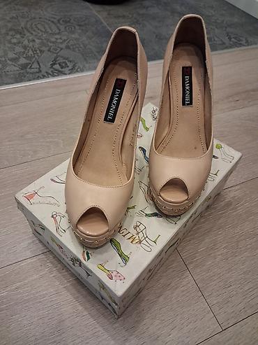 foot patch: Туфли, 36, 36.5, Новый, цвет - Бежевый, Самовывоз — 1