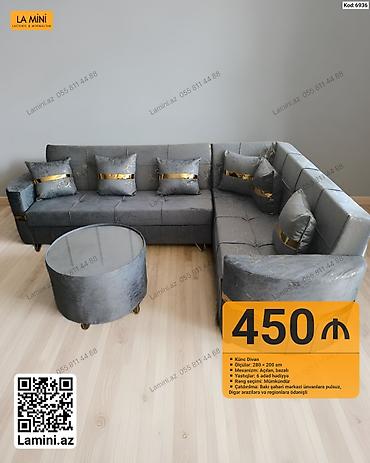Ev üçün mebel: Künc divan dəsti – La Mini - Ölçü: 280 × 200 sm - Mexanizm: Açılan — 1
