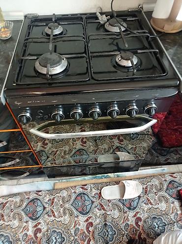 Газовая печь, Б/у, Напольная, цвет - Черный, Полная оплата