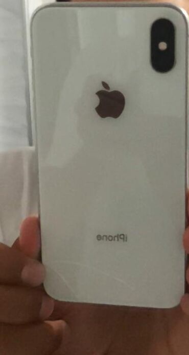 сотовые телефоны б у: IPhone X, Б/у, 64 ГБ, Белый, Чехол, 100 %