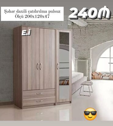 Divan və kreslo dəstləri: Yeni, Düz dolab, Qarderob, paltar dolabı
