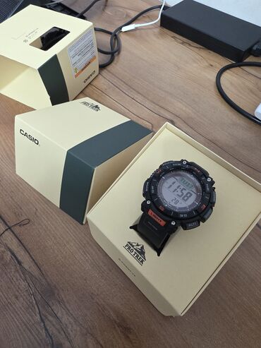 день и ночь: Спортивные часы часы, Casio (G-Shock), Альтиметр, Барометр, Компас, Водонепроницаемые, Оригинал, Мужские, Новый