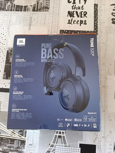 продаю айфон х: Новый Беспроводные (Bluetooth) Наушники, JBL, цвет - Голубой