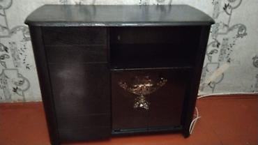 Qara rəngli çoxfunksiyalı komod/TV stendi - Material: ağac əsaslı