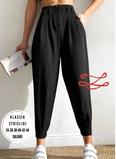 Qadın şalvarları: Şalvar, Zara, rəng - Qara — 13