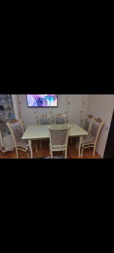 Комплекты столов и стульев: Masa desti satilir 200azn.unvan Sumqayit &g5
