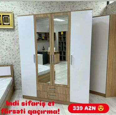 Dolablar: Yeni, Açılan, 3 qapılı Düz dolab, Qarderob, paltar dolabı, Azərbaycan — 13