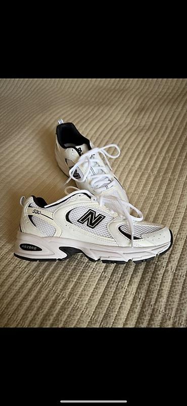 nb 550: Кроссовки New Balance 530 (модель MR530EWB), цвет белый/чёрный. - — 2