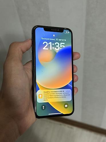 ıphone x: IPhone X, Б/у, 256 ГБ, Space Gray, Коробка, 100 % — 2