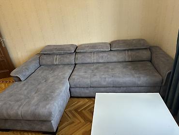 ugur divan: Künc divan, İşlənmiş, Açılan, Bazalı, Vеlur parça — 1