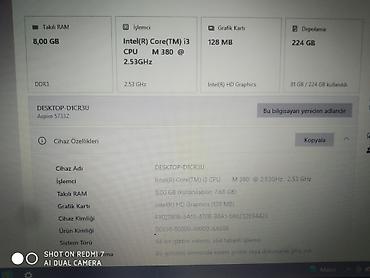 macbook air m3: 💻 Noutbuk satılır — 200 AZN 🔹 Prosessor: Intel Core i3 🔹 Qrafika — 1
