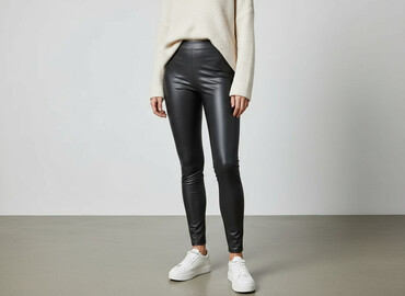 buty zimowe nike deichmann: Bershka, Legginsy Eleganckie damskie, rozmiar S