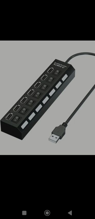 Digər kompüter aksesuarları: USB hub 7 port