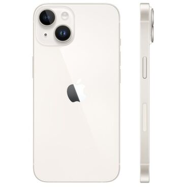 Apple iPhone: IPhone 14, Б/у, 128 ГБ, Starlight, Коробка, Чехол, Защитное стекло, 86 %