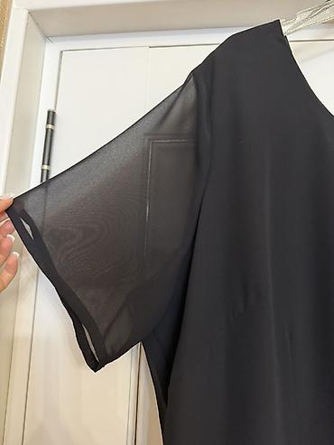 Donlar: Qara WAGGON MARKALI paltar – şifon üstlü, plisəli arxa detal 48-50 — 3