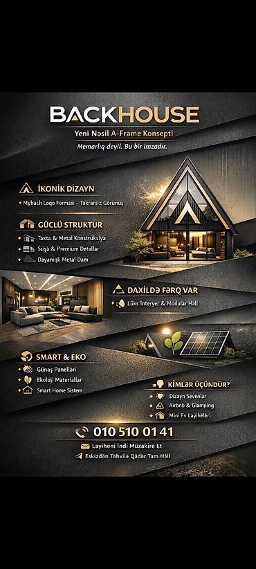 plastik qapi gence: BACKHOUSE – Yeni Nəsil A-Frame konsepti Məhsul/təklif: - A-Frame — 1