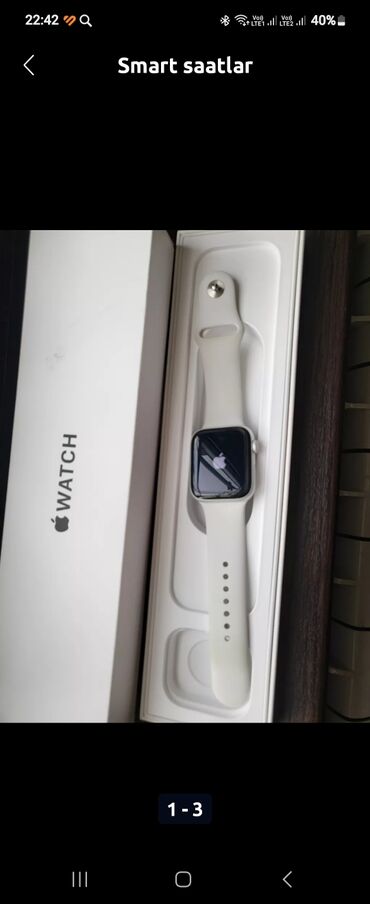 зарядка apple watch: İşlənmiş, Smart saat, Apple, Аnti-lost, rəng - Ağ