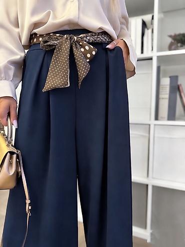 Pantalone: 🔥Ženske široke pantalone sa maramom/pojasom
✅2350 din — 5