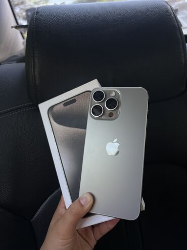 iphone x бишкек бу: IPhone 15 Pro Max, Жаңы, 512 ГБ, Natural Titanium, Заряддоочу түзүлүш, Коргоочу айнек, Каптама, 100 %