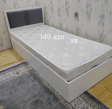 metbex divan desti: Tək nəfərlik çarpayı və döşək dəsti. - Rəng: ağ korpus, boz yumşaq — 1
