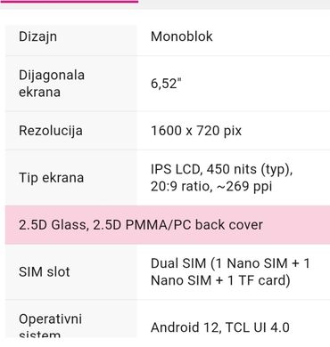 telefoni na dugmice: Mobilni telefon TCL 30 SE. Nov, nekorišćen. Neraspakovan