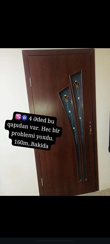 seyf qapilar ve darvazalar: Məhz bu modeldən 4 ədəd qapı təklif olunur. Qapı taxta teksturalı tünd — 1