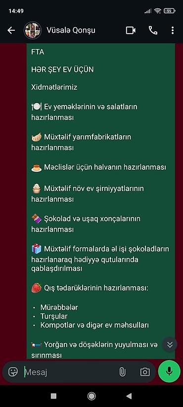 заказ повара на дом: Xidmət: “Hər Şey Ev Üçün” – ev yeməkləri, şirniyyatlar — 2