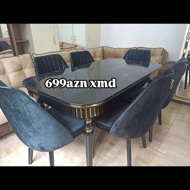 Dolablar: Mətbəx üçün, Yeni, Açılmayan, Dördbucaq masa, 6 stul