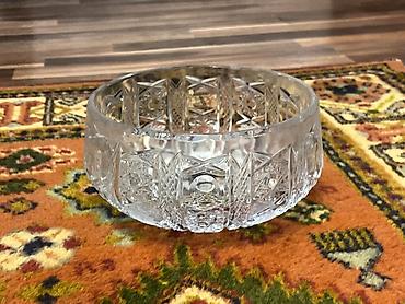 Konfet qabları: Kəsimli şüşə/kristal qab dəsti - 3 ədəd dekorativ şüşə/kristal qab - — 4