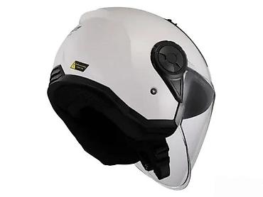 sunce kovin: LS2 otvorena moto kaciga – beli model sa dugim providnim vizirом - — 7