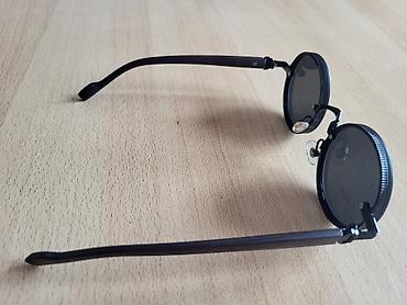 heart diffraction glasses: Okrugle sunčane naočare – retro/steampunk stil - Tamno siva/crna — 7