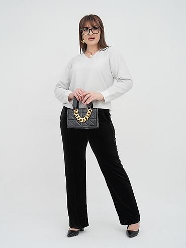 Блузки: Блузка из ткани с люрексом идеально дополнит ваш образ как деловой / — 3