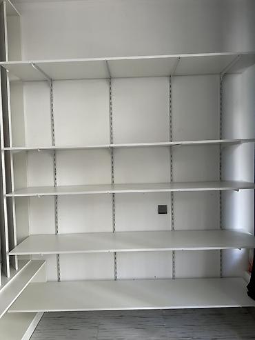 Rəflər: Divar tipli modul rəf sistemi – ağ rəng - Material: laminat/MDF tipli — 1