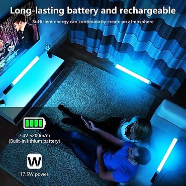 мечит: Осветитель светодиодный RGB Light Stick для фотосъемки с регулируемой — 6
