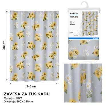 EVA zavesa za tuš sa motivom suncokreta 2208564-A - Brend: Kmt style na lalafo.rs EVA zavesa za tuš sa motivom suncokreta 2208564-A - Brend: Kmt style