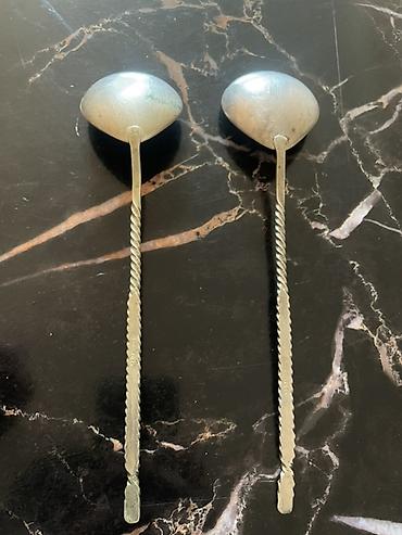ləvazimatlar: İki ədəd metal qaşıq dəsti - Material: metal (üzərində — 3