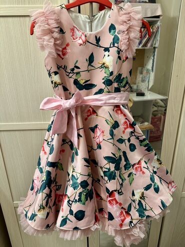 национальная платья для девочек: Детское платье, цвет - Розовый