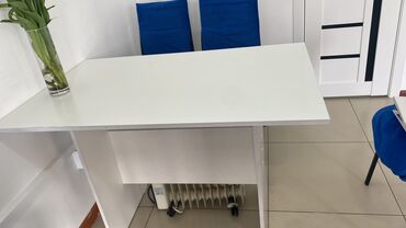 альянс мебель кухонный гарнитур: Офисный Стол, цвет - Белый, Б/у