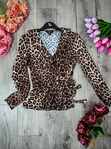 h: M (EU 38), Satin, Animal, color - Brown