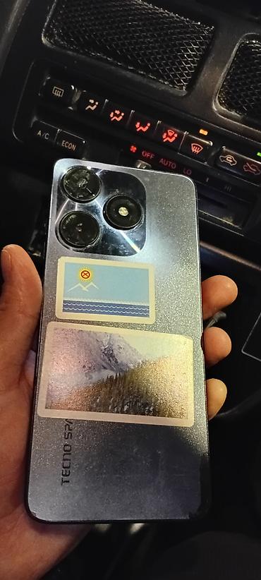 tecno camon: Tecno Spark, Б/у, 128 ГБ, цвет - Серебристый, 2 SIM — 8