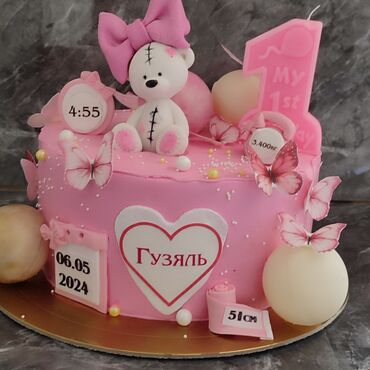 Кондитерские изделия, сладости: Детский торт, украшенный разноцветными леденцами, фигурками персонажей — 2