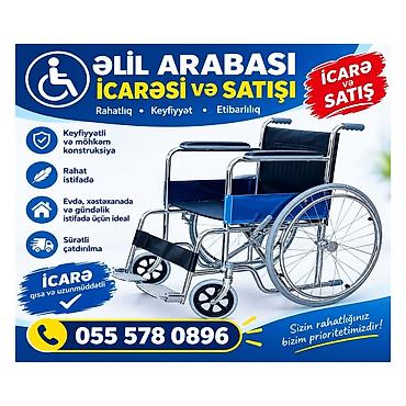 Əlil arabası – icarə və satış Məhsul təsviri: - Keyfiyyətli və möhkəm