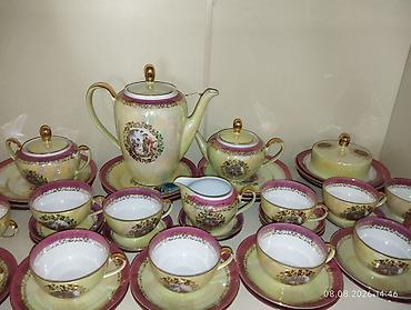 zeytun yağı: Çay dəsti, rəng - Bənövşəyi, Farfor — 1
