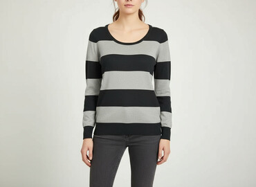 h m sweter w paski: H&M, Sweter damski, rozmiar M
