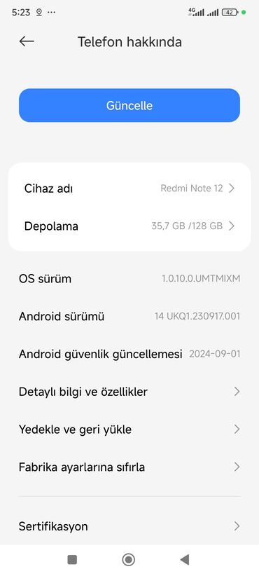 Xiaomi: Xiaomi Redmi Note 12, 128 GB, rəng - Yaşıl, 
 İki sim kartlı