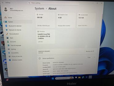 мини пк: Ноутбук, Haier, 12 ГБ ОЗУ, Intel Core i5, 15.6 ", Новый, Игровой, память NVMe SSD