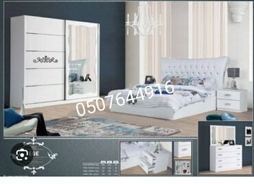 Yataq otağı dəstləri: İkinəfərlik çarpayı, Termo, Dolab, 2 tumba, Azərbaycan, Yeni — 12